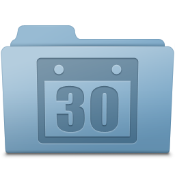 Schedule Folder Blue Icon 256x256 png